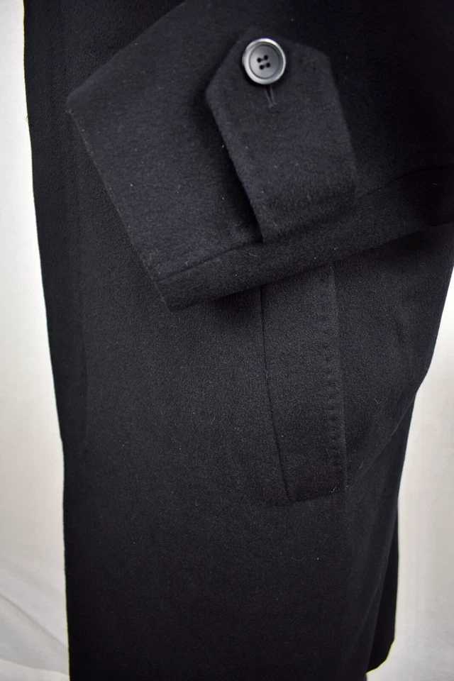 Abrigo Willerby Smith Negro Sólido Mezcla Lana/Cachemira Tres Botones Talla: 42 Foto 4 de 4