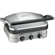 Cuisinart GR-4NP1, Griddler 13.5" - 5 in 1, Stainless Steel (Silver)