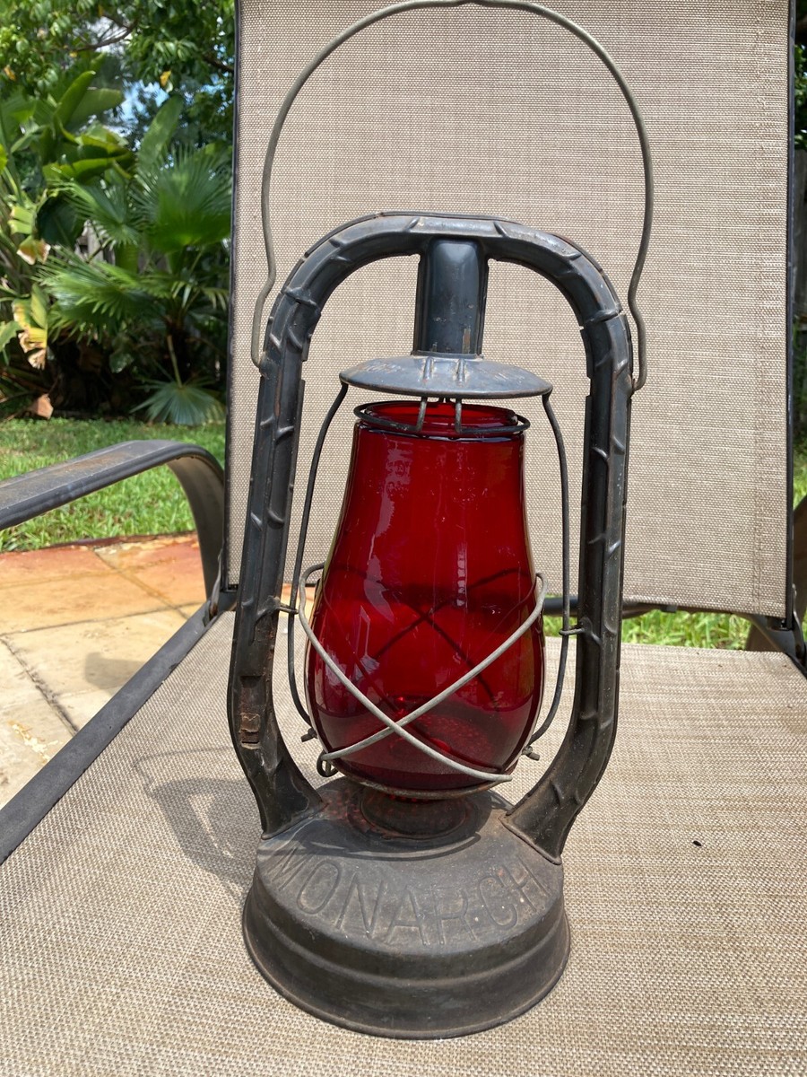 DIETZ 10 『monarch』Custom RED eye Antique Dietz NY USA Monarch Lantern with Red Glass Globe | eBay