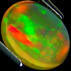 2.53 Ct Natural Ethiopian Cabochon Opal Gemstone Multi Color Oval Cut — photo 2