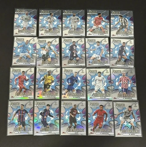 2022-23 Topps Finest Prized Footballers Messi Ronaldo Mbappe Haaland Full Set 20
