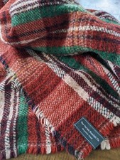 Recycled Wool Blanket Tartan THE TARTAN BLANKET CO. 34" x 57" stadium throw red