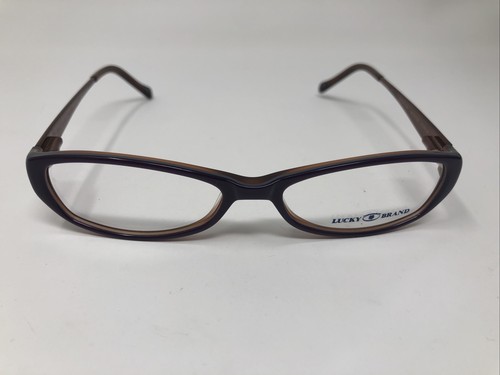 LUCKY BRAND EYEGLASSES FRAME BEACH TRIP 49-15-135 PURPLE BROWN FLEX HINGE R289