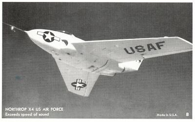 Northrop X4 US Air Force Exceed Speed Of Sound Vintage Postcard