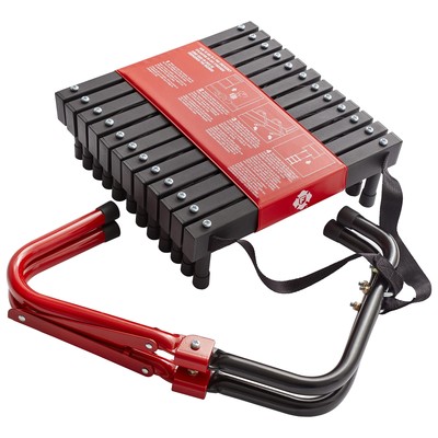 First Alert Two-Story Fire Escape Ladder 14 Feet Steel Anti-Slip Black