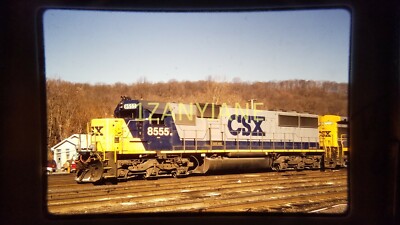 TTM04 TRAIN SLIDE Railroad MAIN Line CSXT 8555 EMD SD50 BETHLEHEM PA ...