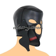 Full Restraint Cosplay Game Constraint Head Hood Mask Detachable Blindfold