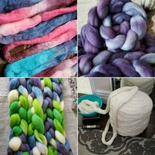 20 lbs Bulk Wool Roving, Spinning wool, Spin Fiber, Felting Wool, Spin Wool 