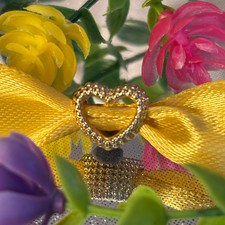 Pandora   Gold Perlen Offenes Herz Charm   