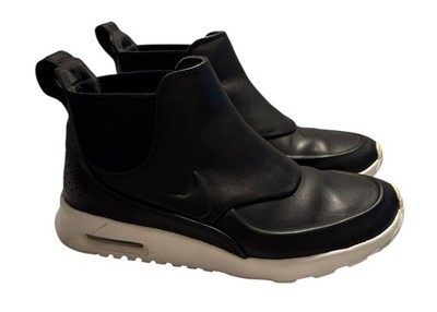 Nike Air Max Thea Mid Black Sail Leather Sneakers 859550-001 Chelsea High Top 7