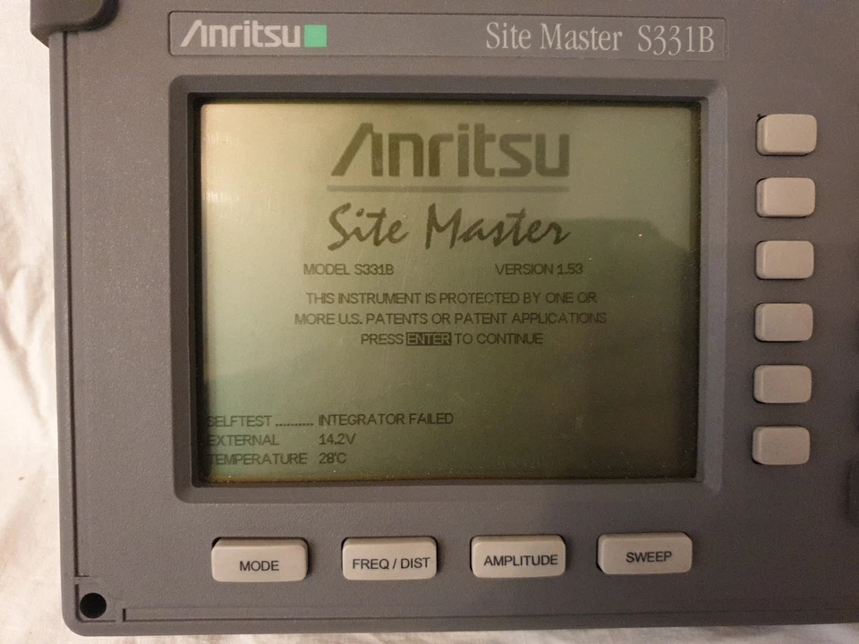Anritsu Site Master S331B , 25-3300MHz , Option: 5, Integrator failed, defekt - Bild 4 von 4