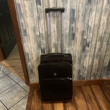 Diane Von Furstenburg DVF Black 21" Expandable Luggage Wheels Telescoping Handle