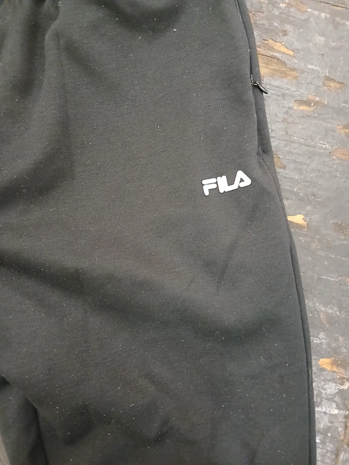 Fila Mens Sweat Pants (Heavy Duty) Black XL - Image 2 of 3