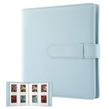 Leather Photo Album For Polaroid, Fits Instax Mini Pics, Blue