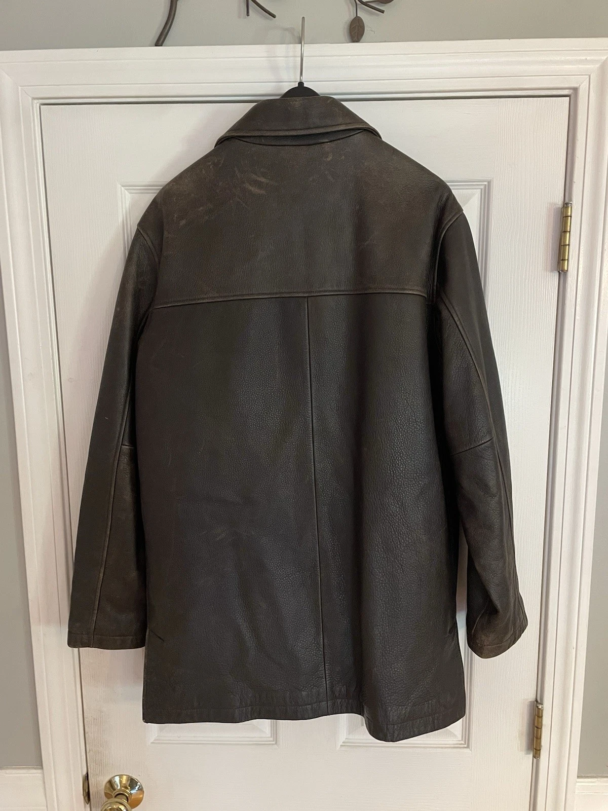 DEAN WINCHESTER SUPERNATURAL BROWN CAR COAT DISTRESSED MEDIUM ROUNDTREE & YORKE image 3