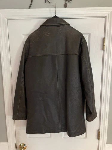 DEAN WINCHESTER SUPERNATURAL BROWN CAR COAT DISTRESSED MEDIUM ROUNDTREE & YORKE image 3