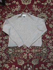 Women's Universal Thread Beige Oatmeal Knit Crewneck Pullover Sweater Size S