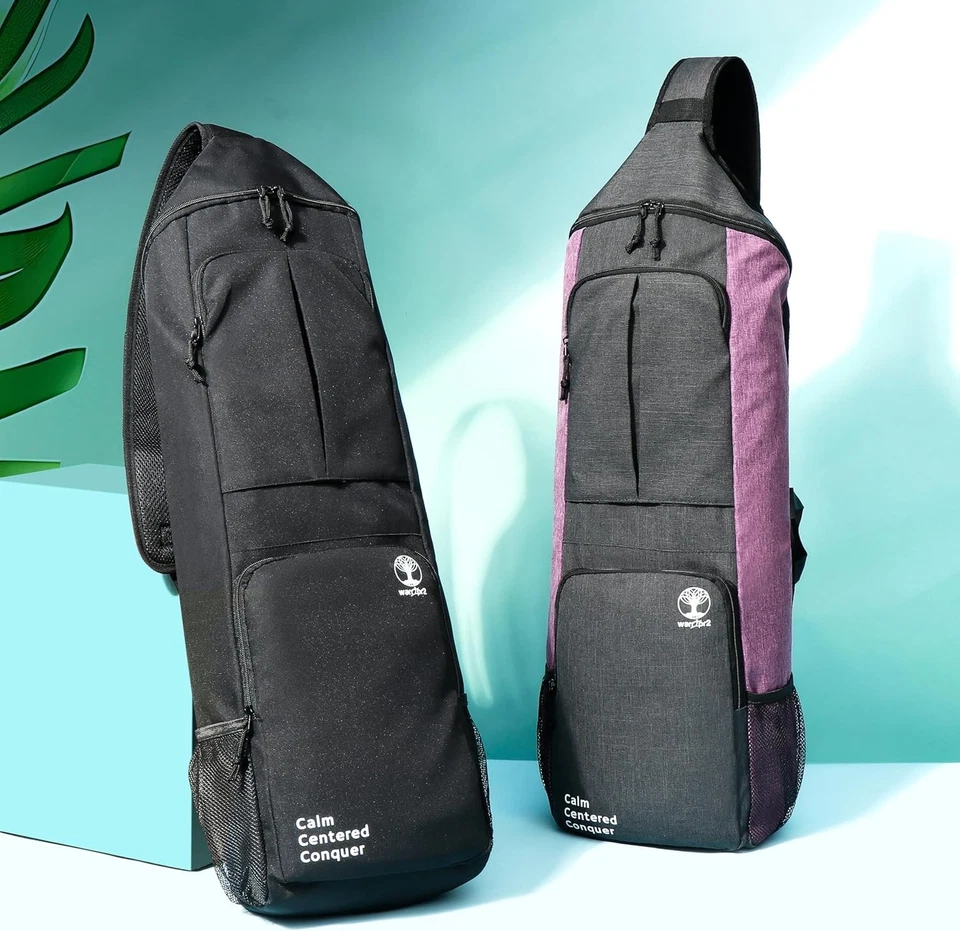 Mochila Estera de Yoga Manos Libres - Bolsillos Grandes y Correa Ajustable para Vida Activa Foto 4 de 4