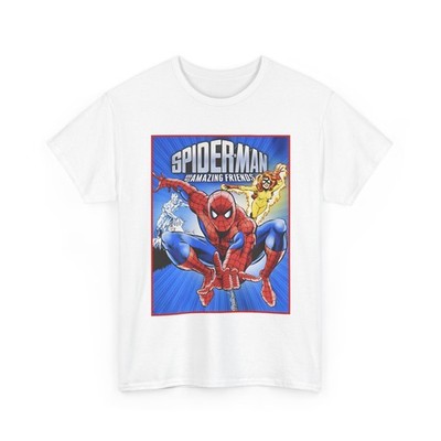 Spider-Man & His Amazing Friends T-Shirt - Iceman, Firestar - Marvel Cartoon