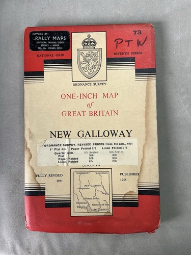 New Galloway - 1955 - One Inch Map - Paper Sheet 73 - OS Ordnance Survey - Picture 1 of 2