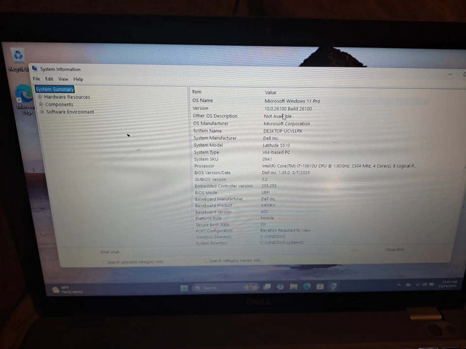 Dell Latitude 5510 Laptop windows 11 I7-10610U - Image 4 of 4
