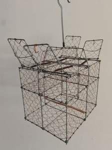 4 Portes Cuivre Cage de fer Repeuplement du piège Chasse aux oiseaux échappés