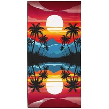 Oversized Microfiber Beach Towel Sand Free Quick Dry Palm Trees 36x72 Inch