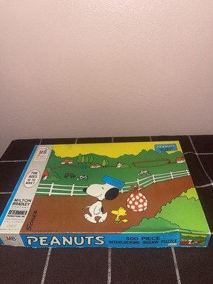 Vintage Milton Bradley Peanuts 500-Piece Jigsaw Puzzle 1972 MPN 4383-2