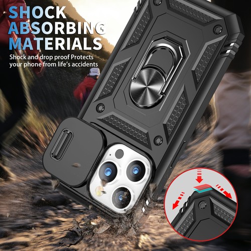Shockproof Amror Ring Stand Case Cover For iPhone 16e 15 14 13 12 11 XS Max 8 7 - Picture 9 of 21