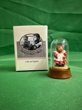 Robert Raikes Rebecca Doll 38564 Wood Face Collectible w Stand & Glass Dome