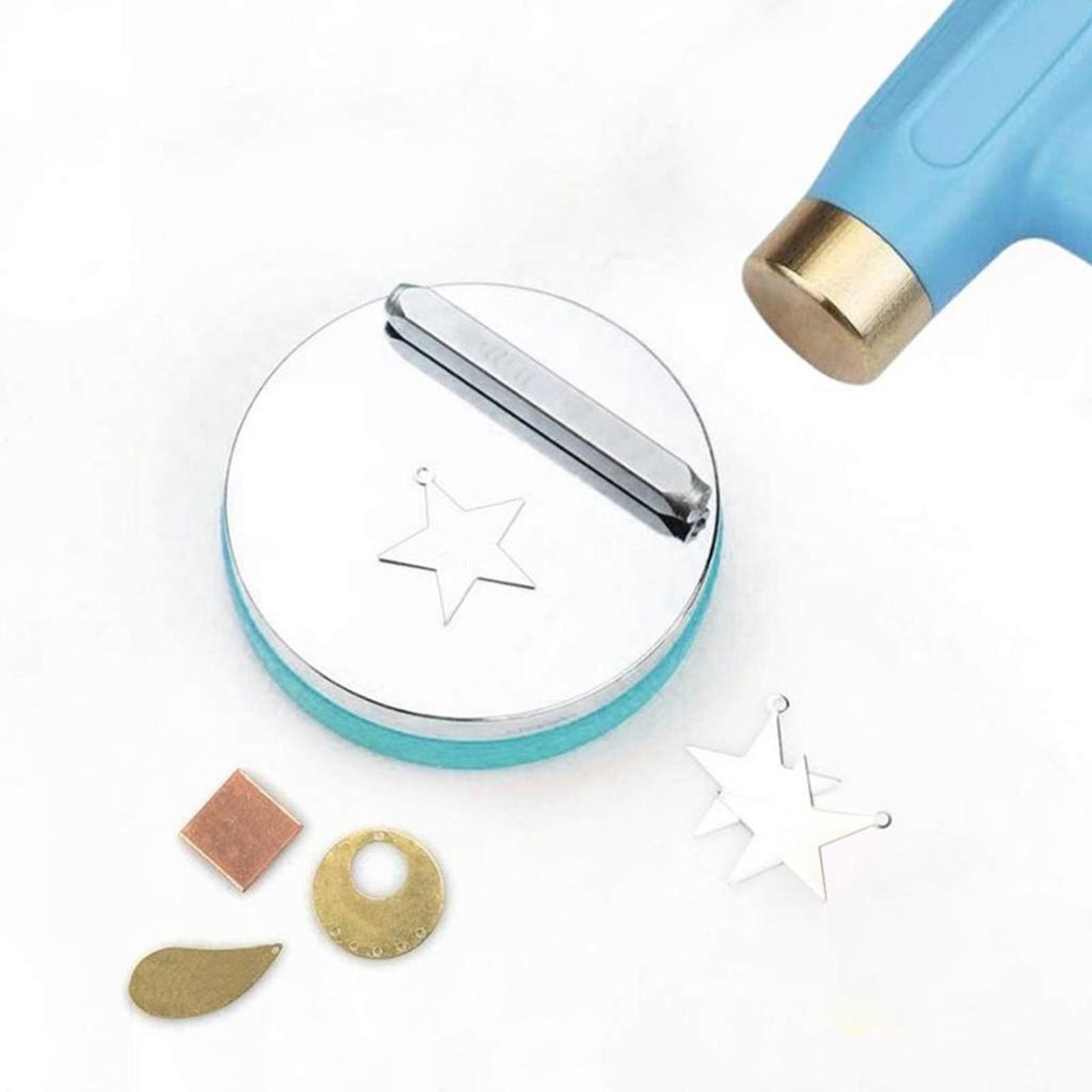 Professional Jewelry Metal Stamps Hammer & Steel Bench Block Leather Tool