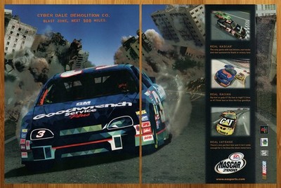 1999 NASCAR 2000 Playstation 1 PS1 N64 Print Ad/Poster Car Racing Game Promo Art