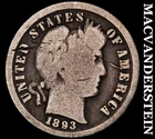1893 Barber Dime- Silver Scarce Better Date No Reserve #i8003