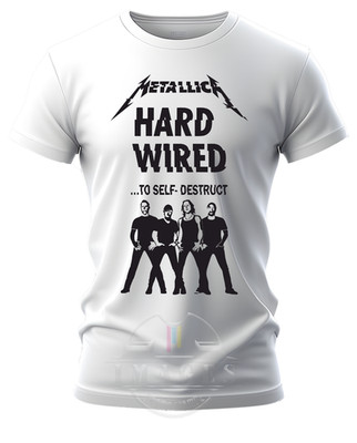 METALLIC T-SHIRT Hardwired... to Self-Destruct HEAVY METAL TRASH T-SHIRT