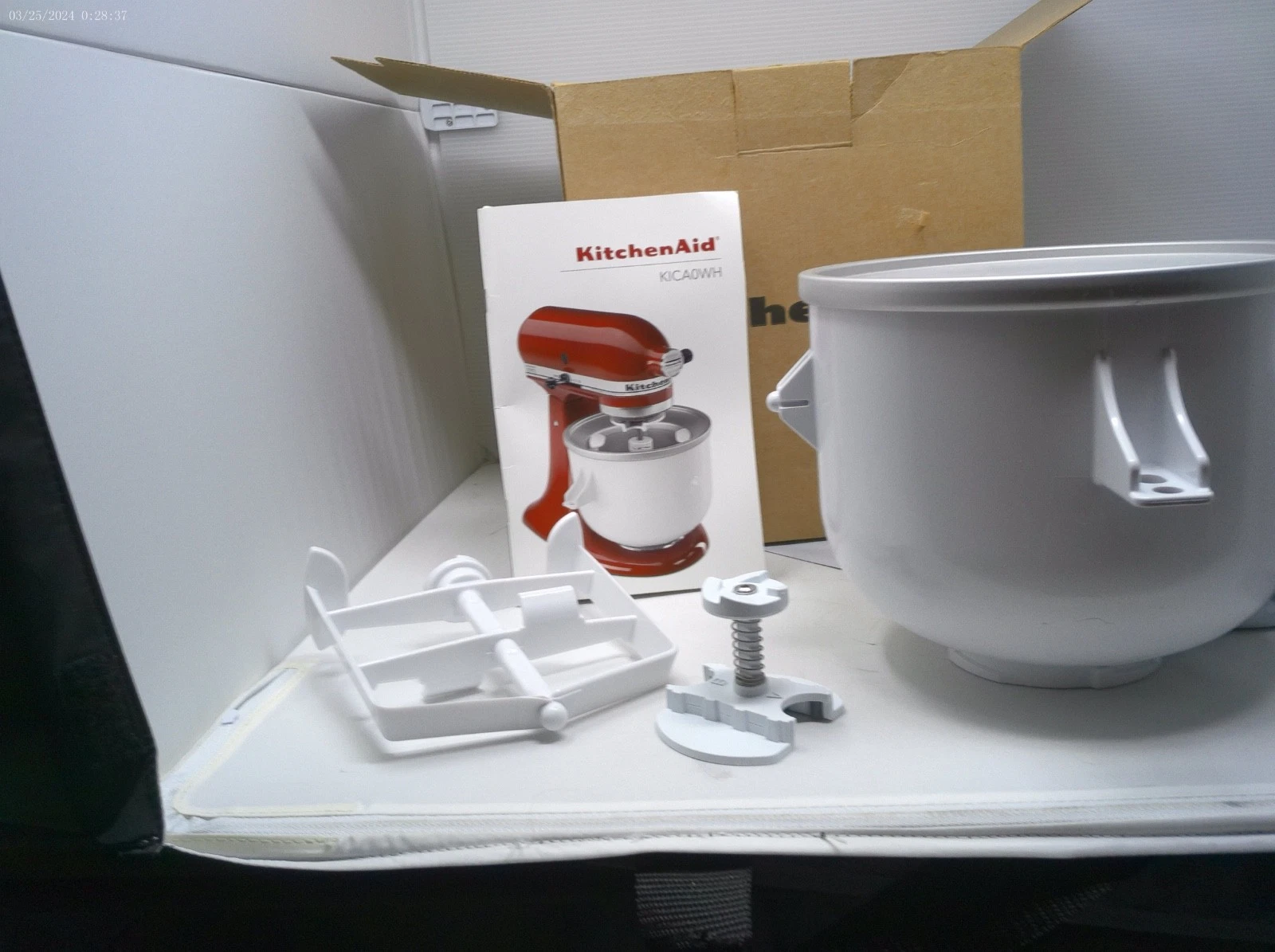 KitchenAid KICA0WH Ice Cream Maker Attachment 2 Qt Stand Mixer
Opens in a new window or tab