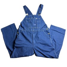 Big Smith Denim Overalls Bibs Mens 40x30 Blue Relaxed Fit Workwear 94028 SW9 NEW
