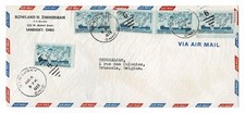 1069 3c Great Lakes airmail to Belgium, 1955  (ss951)