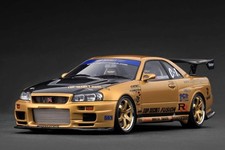 Ignition-Model Nissan Skyline GT-R R34 Top Secret Thailand 34GT-R Gold 1:18