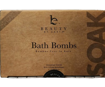 Beauty By Earth Bath Bombs Organic Vegan Made in USA Set Of 6 Balls