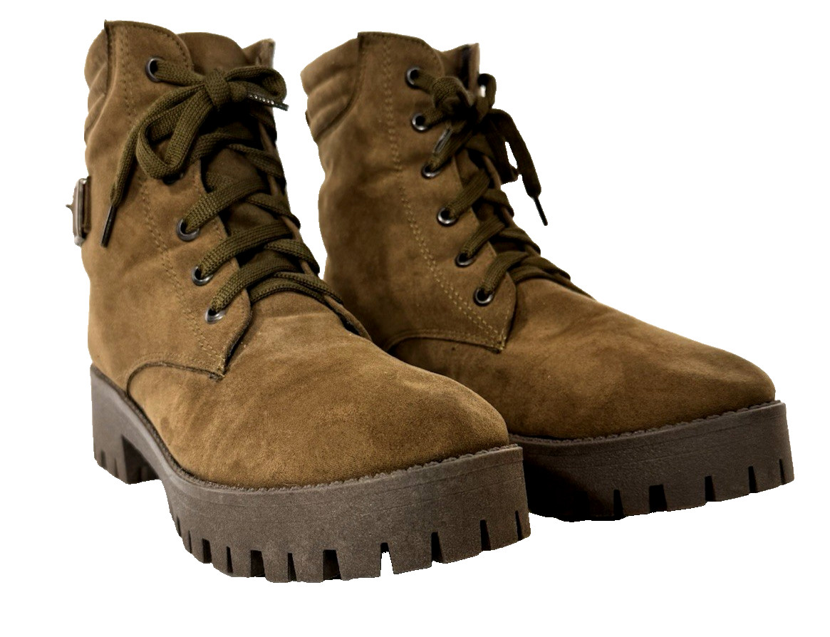 Calzado Yaki Boots Women’s 11 Suede Brown Lace-Up Ankle Western Boho Handcraft