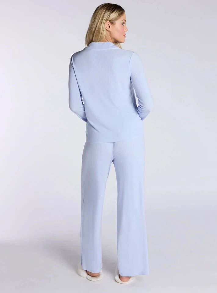 Boux Avenue Pyjama Top Women's Ribbed Soft Modal Long Sleeve Luxury Nightwear - Image 2 of 4