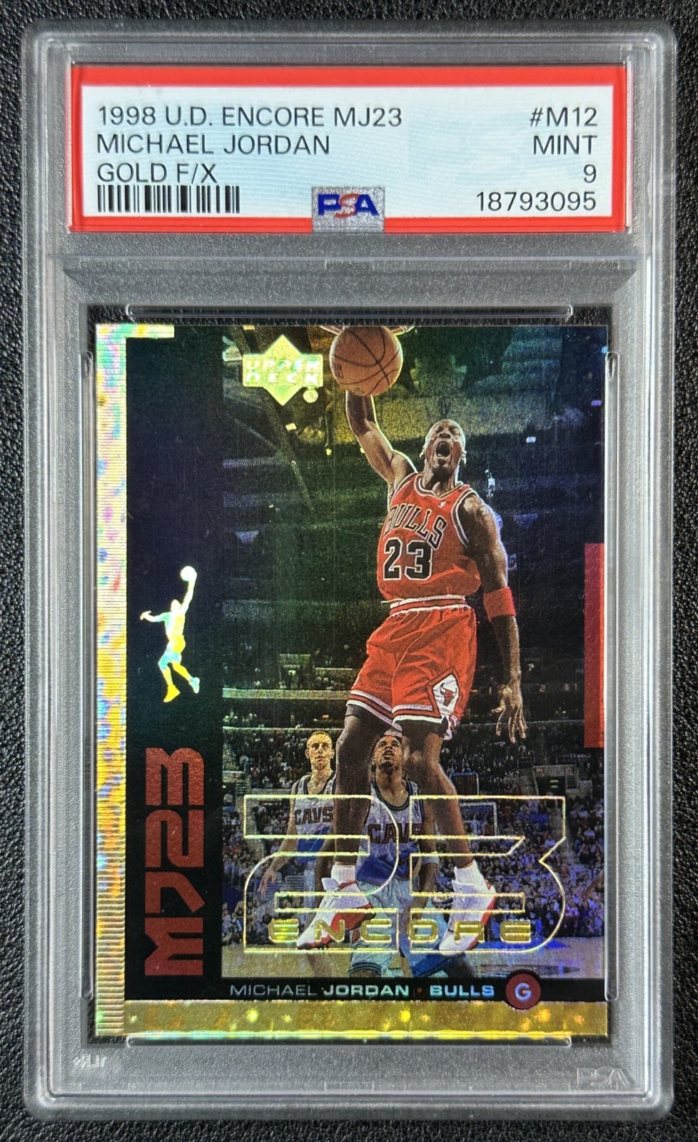 Michael Jordan #M12 Basketball Cards 1998 Upper Deck Encore MJ23 trading card — raw and PSA graded price guide