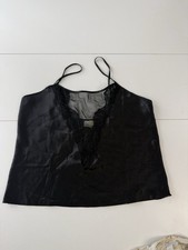 Delicates Women  s Sleepwear Cami Black Lace Top Size L adjustab spaghetti strap