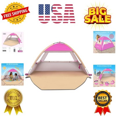 Beach Tent Sun Shelter for 3/4-5/6-7/8-10 Person, UPF 50+ UV Protection Beach...