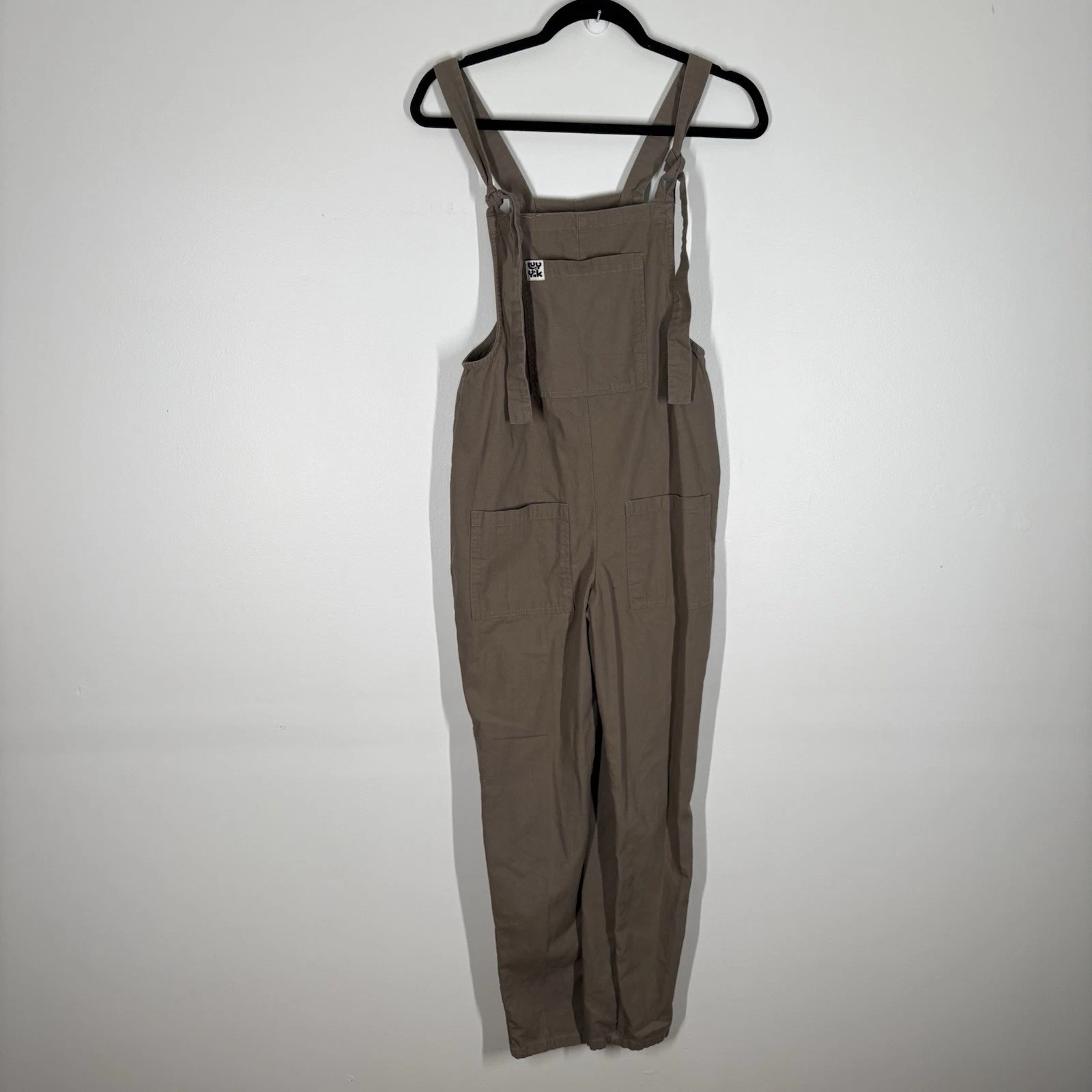Lucy & Yak Women 2R Relaxed Earth Dye Umber Original Cotton Dungarees Overalls