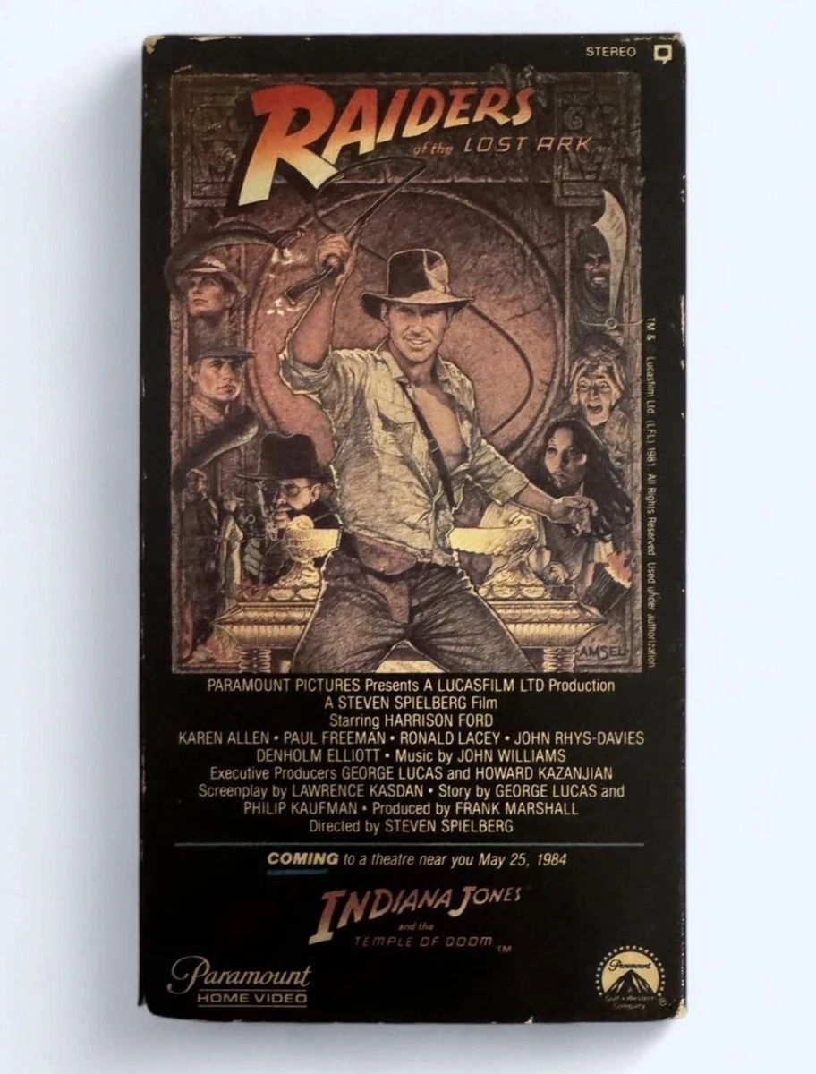 Harrison Ford Raiders of the Lost Ark VHS Tapes for sale | eBay