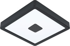 Plafoniera Iphias 2, Luce a LED per Esterni Da Muro O Soffitto, Metallo Nero E P