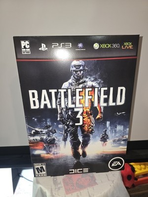 Battlefield 3 GAMESTOP Cardbord Promotion Box Art 16x11x2.5