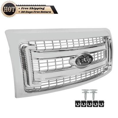 Silscvtt Front Bumper Upper Chrome Grille DL3Z-8200-DA For Ford F150 09-14 Truck