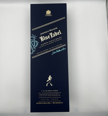 Johnnie Walker Blue Label Scotch Whisky Presentation Box Only - Blue/Gold
